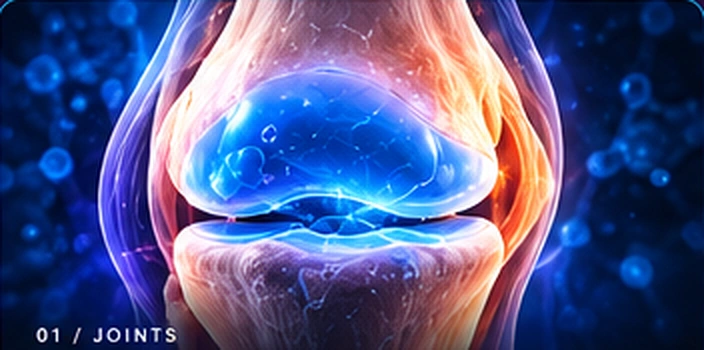 Anatomical illustration of a knee joint