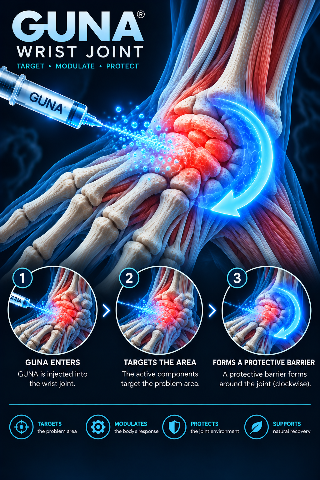 Wrist anatomical illustration