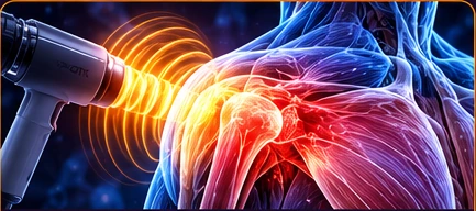 Shockwave therapy illustration